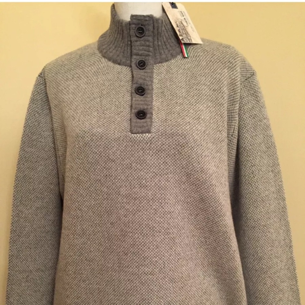 Luca Nobili Mock Neck Long Sleeve Pullover Sweater